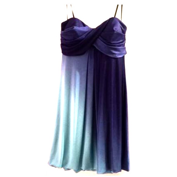 Xscape Dresses & Skirts - Scape By Joanna Chen  Dress blue ombré strapless